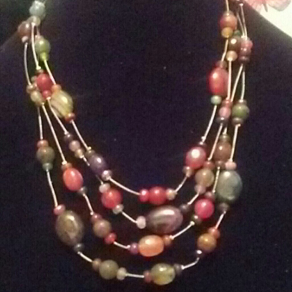 4 STRAND GEMSTONE NECKLACE